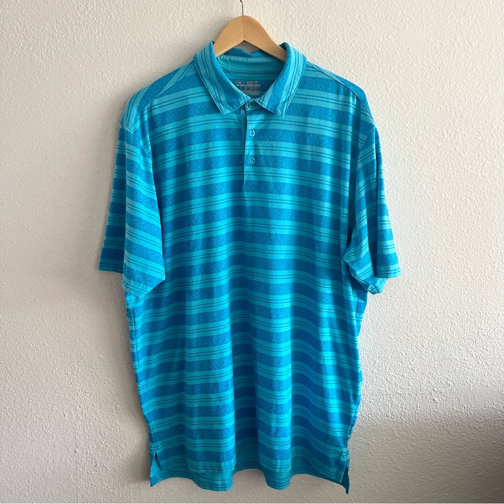 Under Armour Heat Gear Men’s Golf Shirt Polo Size 2XL Loose